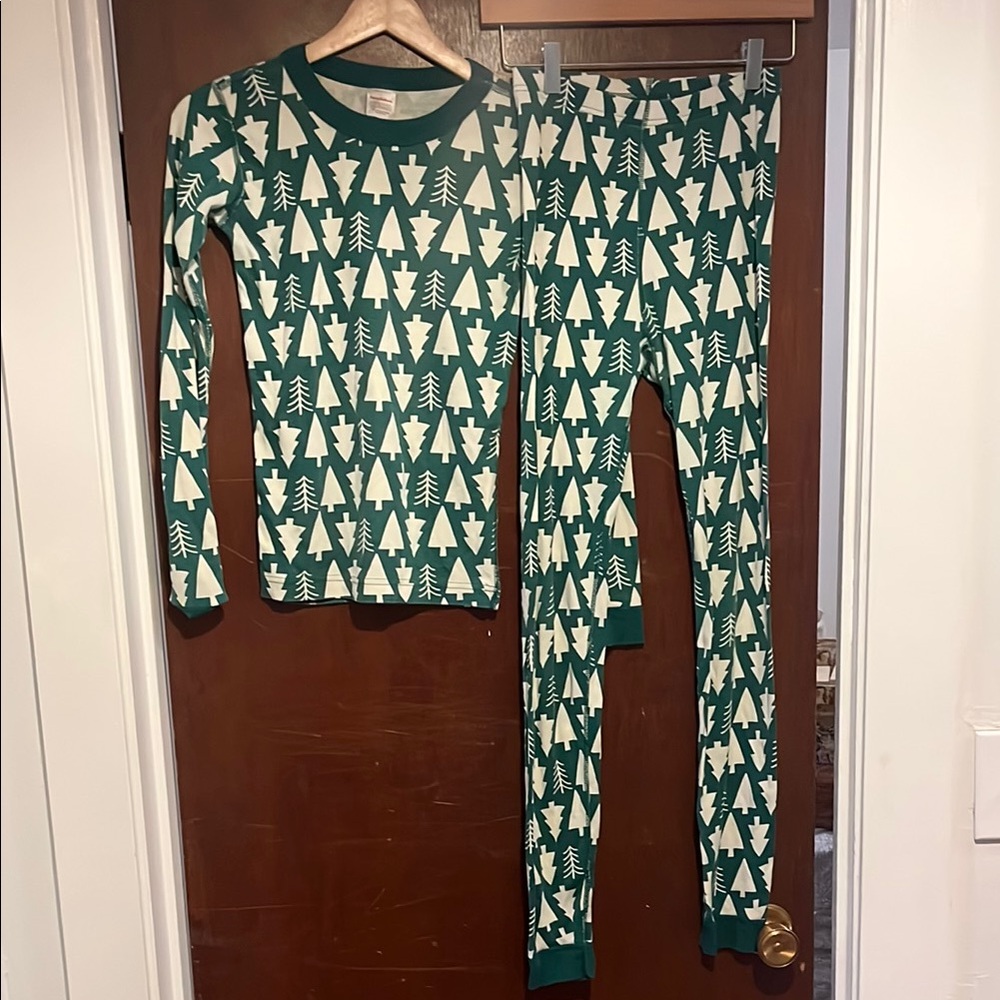 Green Tree Pattern Kids Pajamas